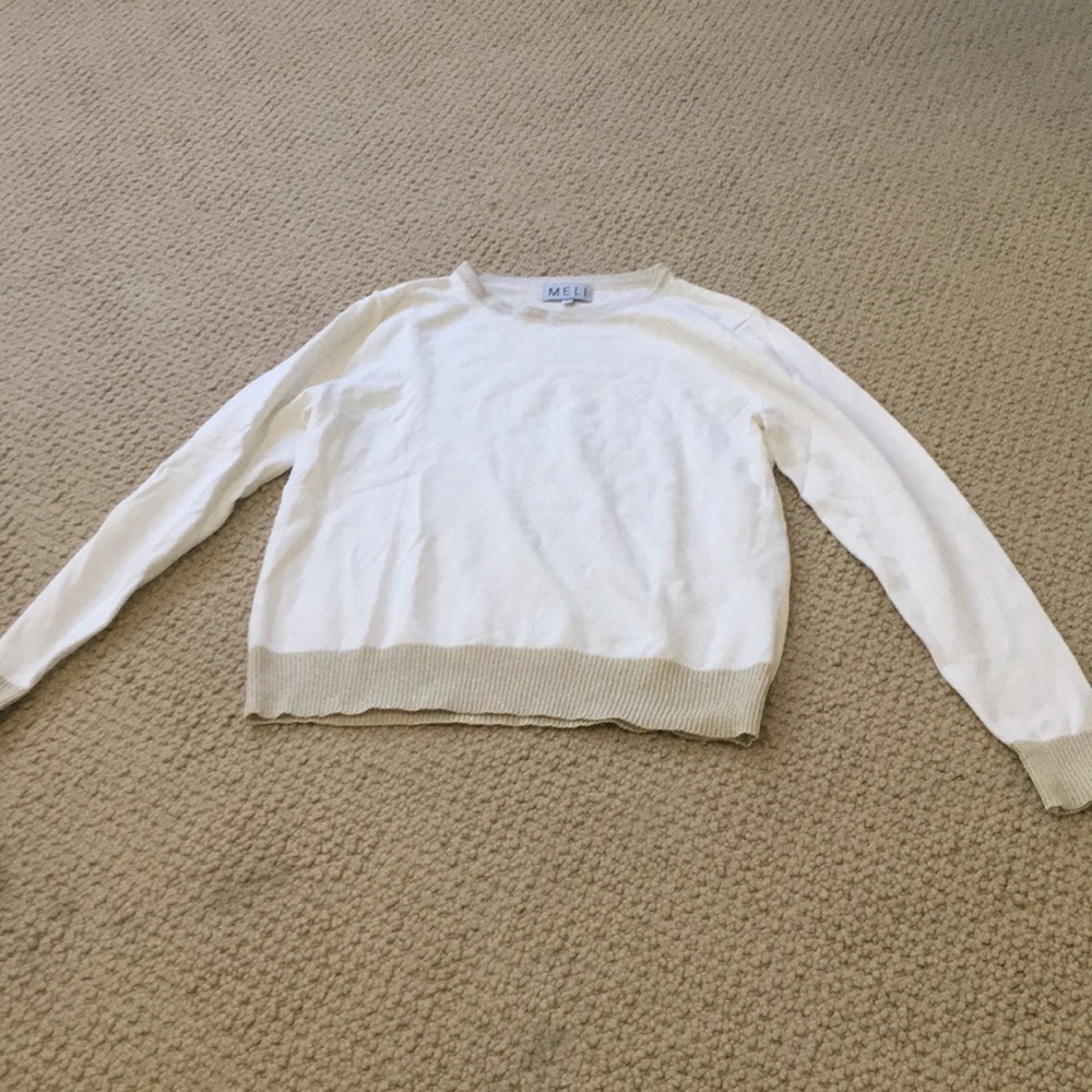 MELI cream and gold sweater